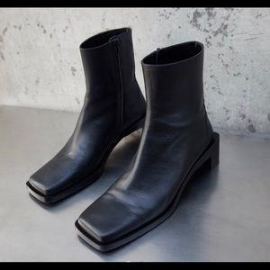 Zara square toe ankle boots